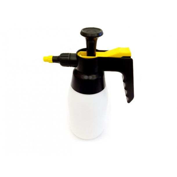 Spraykande med trykpumpe til flgrens og syre, gul - 1 liter