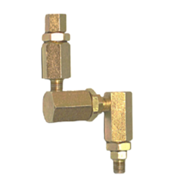Assalub Z-drejeled 10 cm - 1/8" han x 1/8" hun